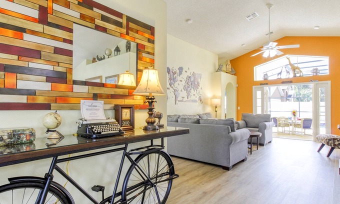 Windsor Palms House | RENOVATED!✦Unique & Roomy✦Private Fenced True South Salt Pool✦5 Miles to Disney