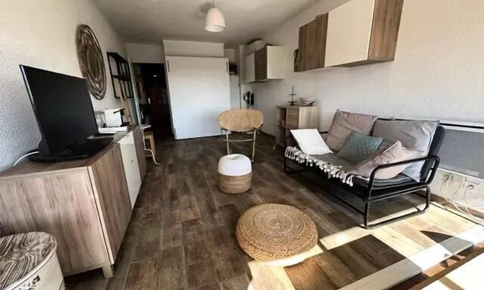 Les Sablettes Apartment | Residence Bali - Sea view, Sablet beach on foot and air conditioning