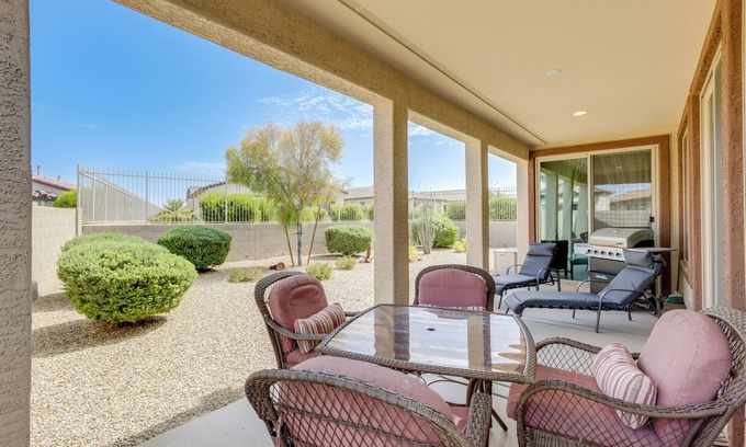 Goodyear House | Resort Amenities & Patio at 55 + Goodyear Escape!