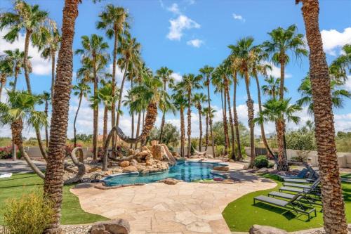 Cactus Acres Villa | Resort Style Estate, 2 Houses, Putt-Putt Course, B-ball Court, Heated Pool