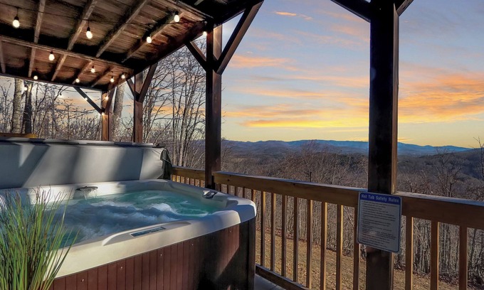 Bostic Cabin | Rest S'more! Mountain View and HOT TUB!