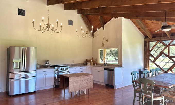 Carriere House | Restored Farmhouse with stocked pond for fishing