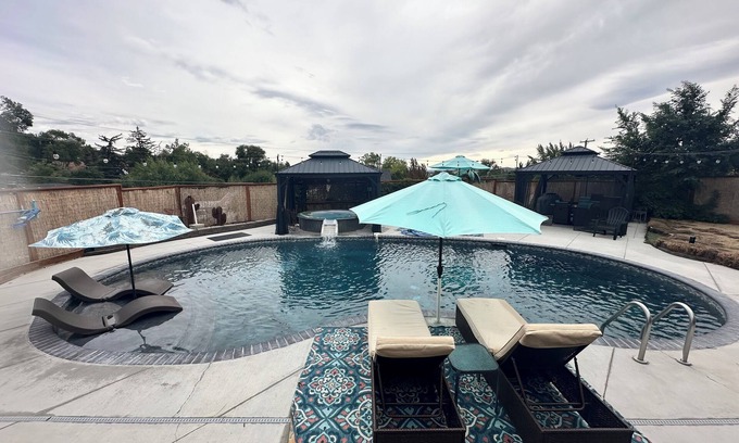 Altamont House | Retreat at our Oasis with year round salt water pool and hot tub.