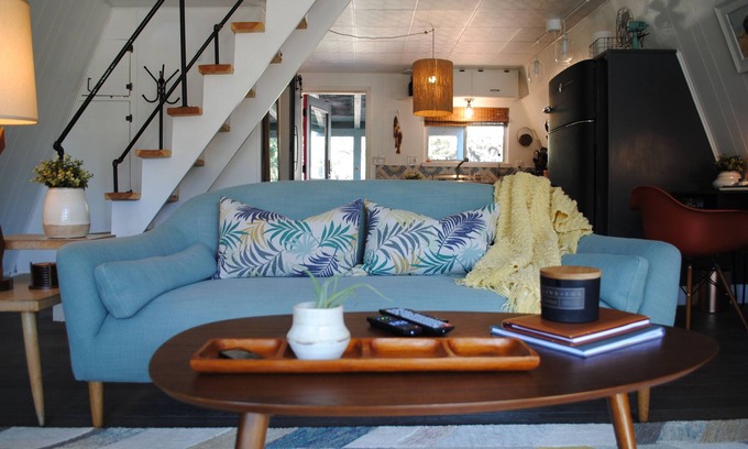 Overgaard Cabin | Retro-Modern A-Frame Mountain Getaway Sleeps 6