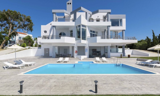 Petaloudes Villa | Rhodes View Villa - Five Bedroom Villa, Sleeps 12
