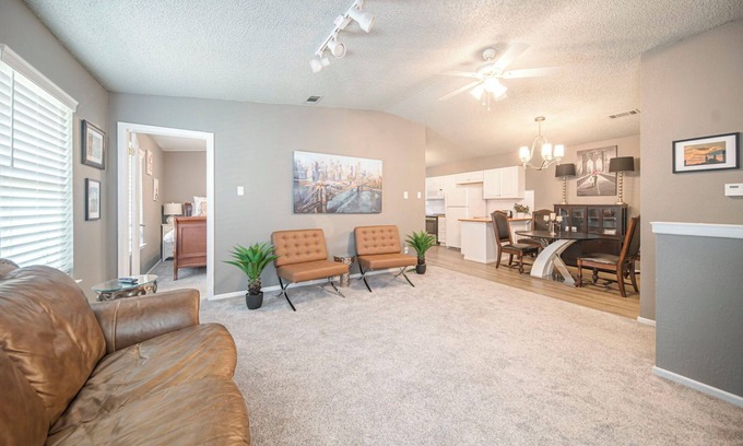 Midland House | Right at Home-Uptown Place with gated yard and covered parking
