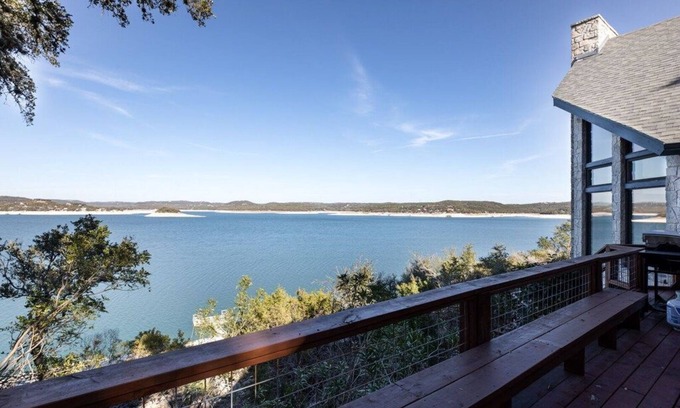 Mico House | Right on Medina Lake! Your large Deck overlooks the lake.