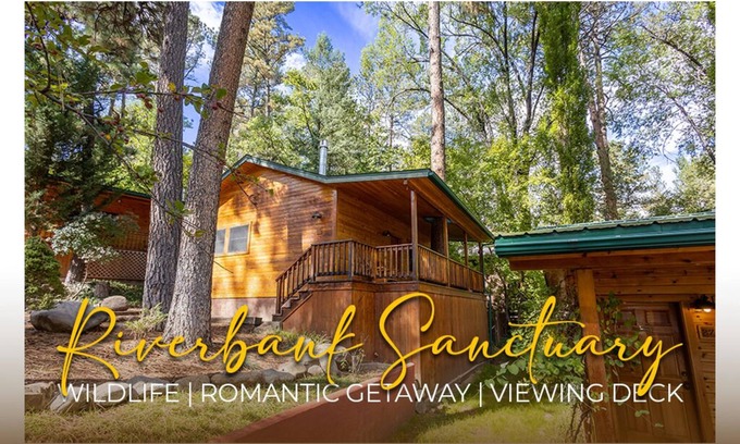 Ruidoso Cabin | Riverfront Cabin with Hot Tub Near Ski Apache