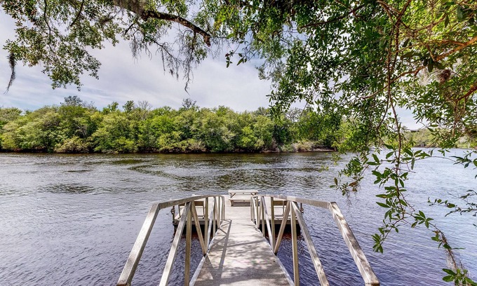 Bell House | Riverfront dog-friendly home w/ boat slip, firepit