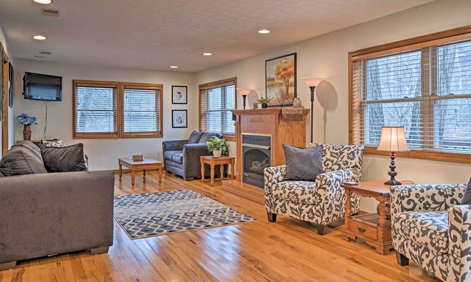 Elkins House | Riverfront Elkins Home w/Fireplace & Deck!