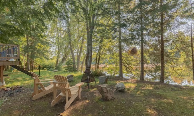 Brebeuf Ski Chalet | Riverfront Getaway with Hot Tub & Scenic Views