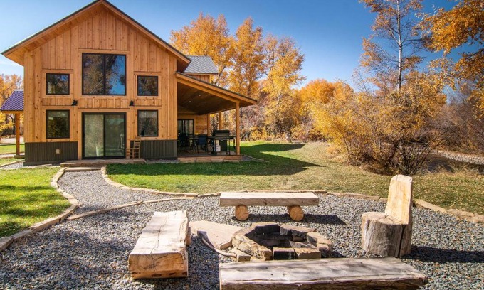 Gunnison House | Riverfront Home with BBQ 2 Mi to Downtown Gunnison!