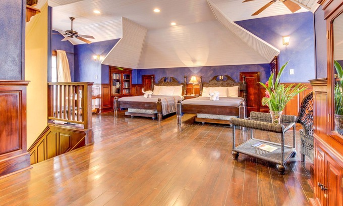 Bullet Tree Falls Apartment | Riverfront Suite with Balcony, WiFi, AC, Infinity Pool & Forest View