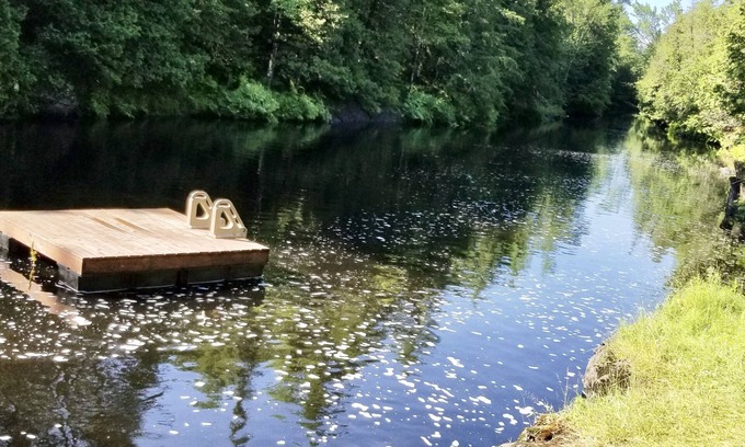 Madoc Cottage | Riverhouse cottage with falls, river swimming and hiking trails