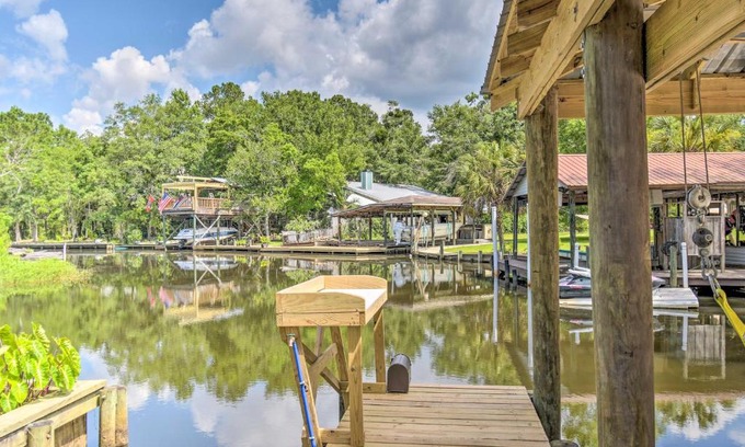 Foley House | Riverside New Magnolia Springs Home with Dock, Beach