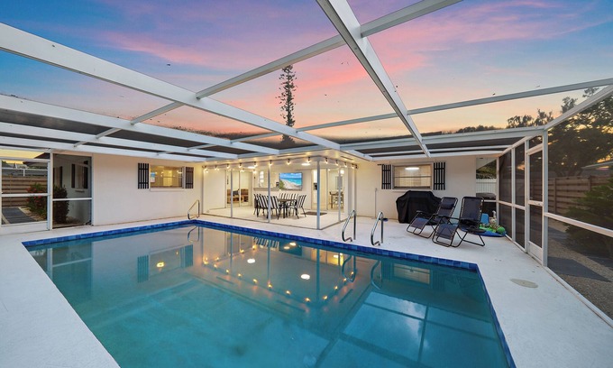 Sarasota Springs House | Riviera Retreat | Private Heated Pool + Infinity Game Table