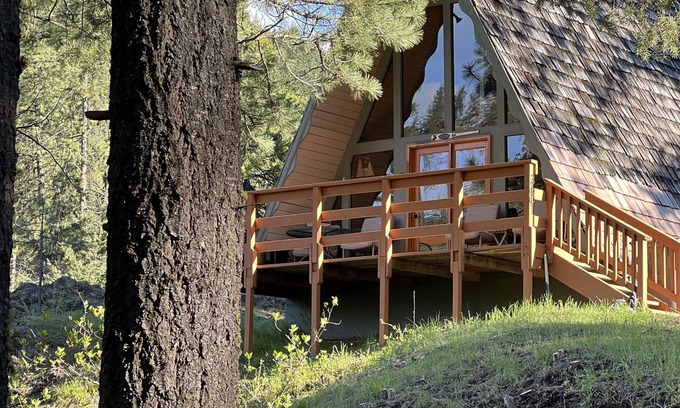 Peshastin Cabin | Romantic A-frame Cabin with Cedar Sauna, Private River and Scenic Views