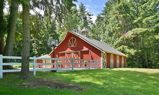 Port Ludlow House | Romantic Barn House - Relax in private lush surroundings.