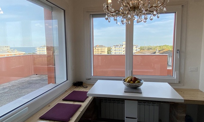 Chioggia Apartment | Roof terrace apartment on the beach with magnificent sea and all-round views #