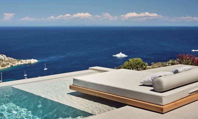 Korithi Apartment | Rosa Luxury Suite – Heated Pool & Sea View