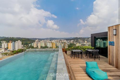 Itoupava Seca Apartment | RUP - Studios Equipados em Prédio com Piscina