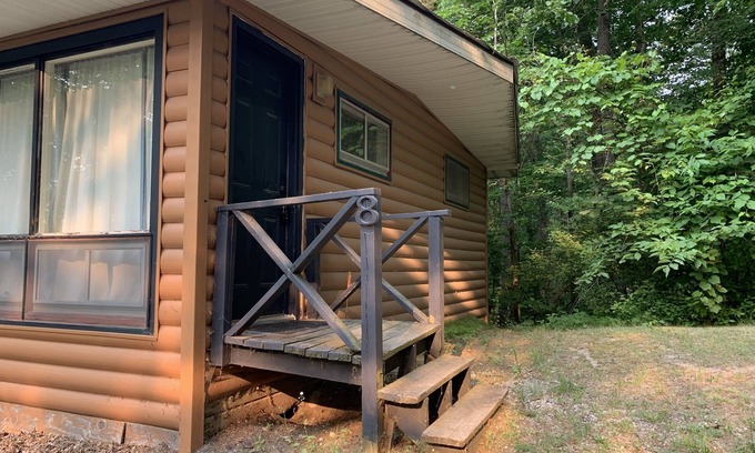 Palmyra Cabin | Rustic cabins in secluded campground with lake access and woods to wander in.