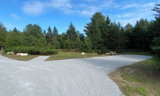 De Tour Village RV Rental | Rustic campground in De Tour Village with Large secluded lots. Site A