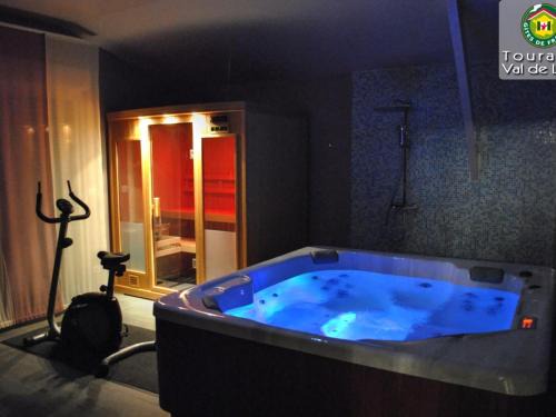 Benais House | Séjour détente en Touraine : maison de charme avec spa, sauna, fitness, jardin clos et équipements pour bébé - FR-1-381-473