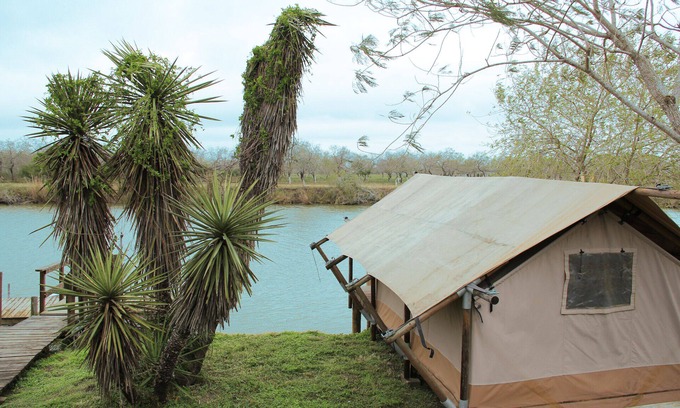 Texas Gulf Coast Cabin | Safari Tent Glamping Minutes from SpaceX Launches