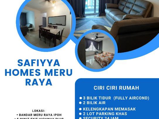 Hulu Kinta Apartment | SAFIYYA HOMES MERU RAYA - WIFI/NETFLIX