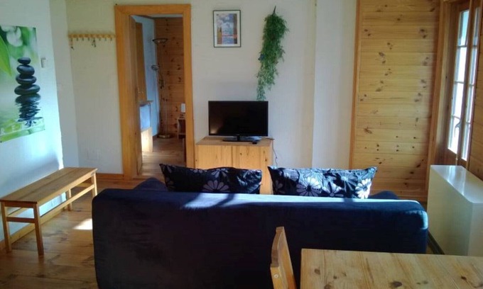 Saint-Jean Apartment | SaintJean/Grimentz: Apartment with balcony and view of the snow-covered 4000s