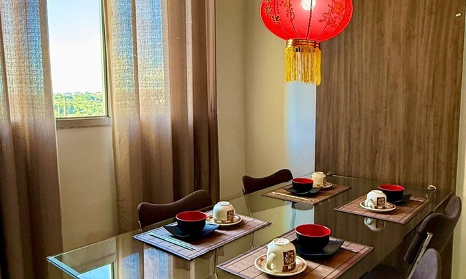 Amambai Apartment | Samurai sword apartment: Oriental decoration