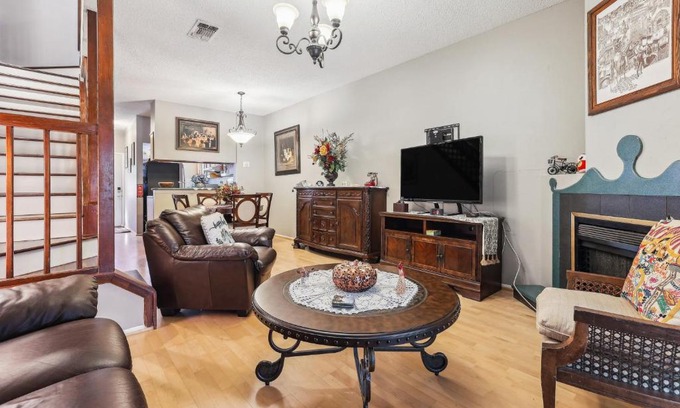 Blossoms Park House | San Antonio Townhome Community Pool and Hot Tub!
