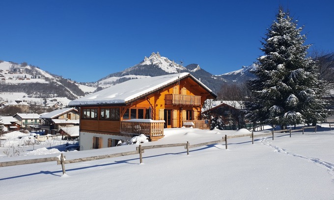 Bernex Apartment | Savoyard 3 * studio in chalet between lakes and mountains