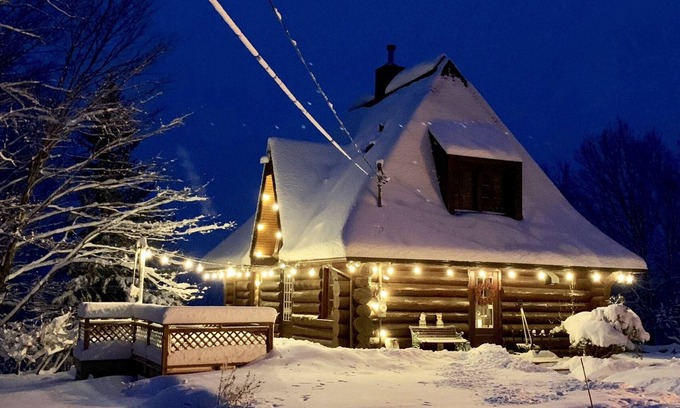 Saint-Faustin-Lac-Carre Ski Chalet | Scandinave Log Chalet Mont-Blanc