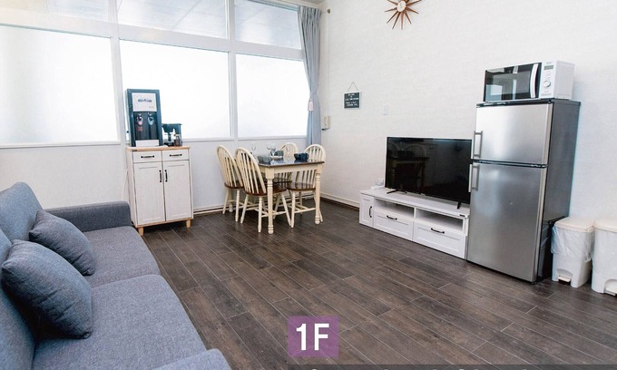 Chatan Apartment | Scandinavian standard corner room on the 1st floo - 1F Nordic Corner House/Nakagami-gun Okinawa