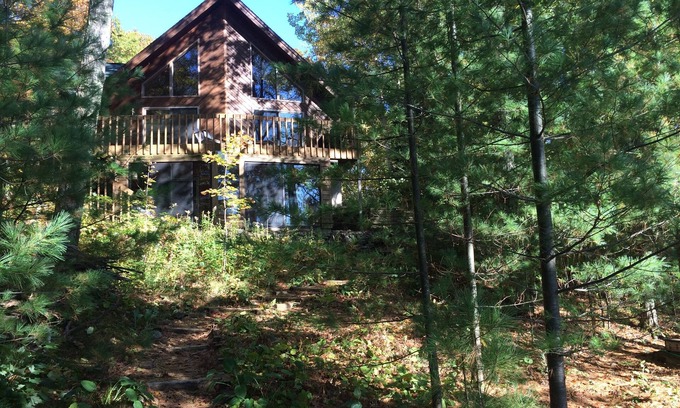 Stone Lake House | Scandinavian-style 4 BR Lake Home in North Wisconsin Woods