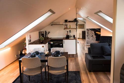 Siglufjorður Apartment | Scenic Penthouse - Ocean view & skylight windows