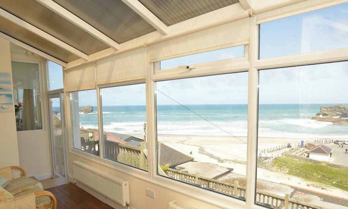 Portreath Cottage | Sea Spray - Battery Hill, Portreath - Balcony and Sea Views