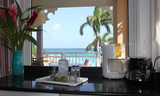 Anse des Rochers Apartment | SEA VIEW air-conditioned apartment of 65m2 + 30m terrace - sea view and pool