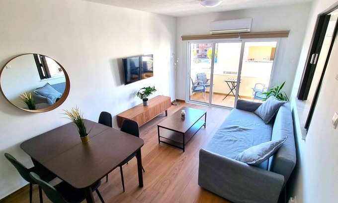 Larnaca Apartment | Sea View Apt - 2 min walk to the Beach + 200Mbit