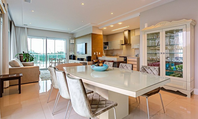 Santinho Apartment | Sea View | Large Balcony with BBQ Grill #CSA01D