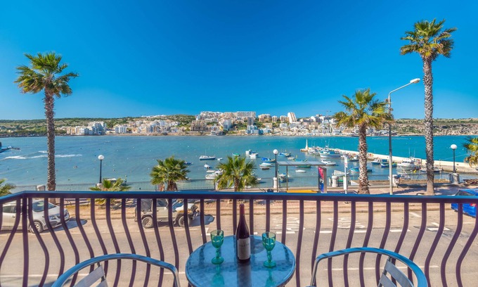 St. Paul's Bay Apartment | Seafront 2 bedroom apt. in St Pauls Bay - Easy Busses/Parking -WiFi - Quiet Area