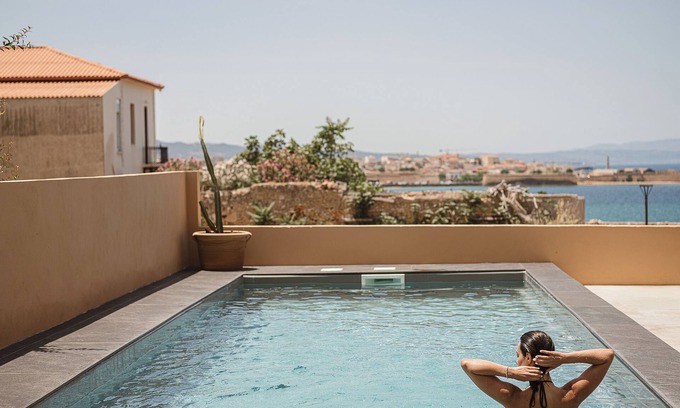 Halepa House | Seafront Stay with Pool in the Heart of Chania’s Tabakaria District.