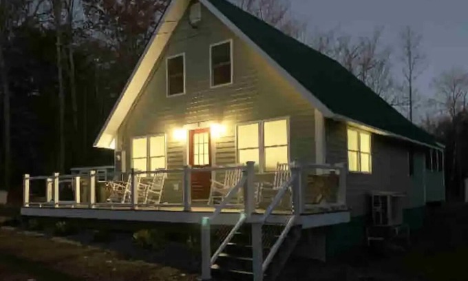 Standish House | Sebago Lake, ME Lakeside Hot Tub just renovatednn