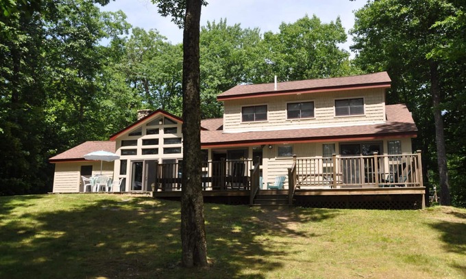 South Casco House | Sebago Lake Retreat with Private Beach