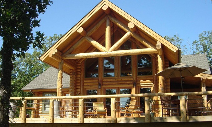Park Hill Cabin | Secluded Full Log home on 12 wooded acres with view of Lake Tenkiller.
