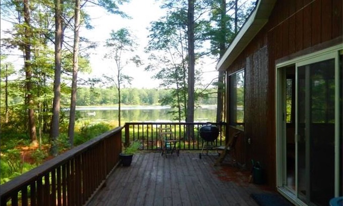 Forestburgh House | Secluded Lakehouse Retreat: Vintage Rustic Lakefront on 5 Private Wooded Acres