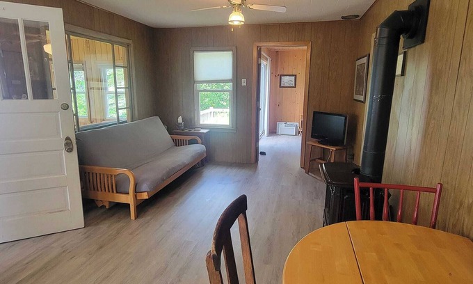 Dalton Cabin | Secluded lakeside cabin, rustic charm, sleeps 6, 700' lakeshore, 10 acres