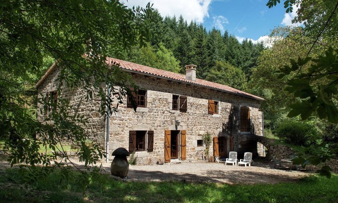 Saint-Pierre-sur-Doux Villa | Secluded Stone Villa Retreat